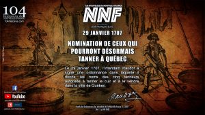 29 janvier 1707 - Nomination des tanneurs autorisés à Québec - Nouvelle-France