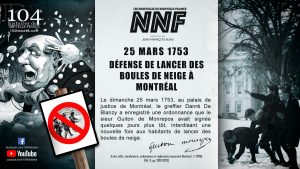 Nouvelle-France : défense de jeter des boules de neige