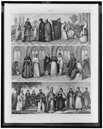 Three illustrations depicting saints - Library of Congress